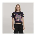 Mega Banette Purple Crop T-Shirt – Women - Image 3