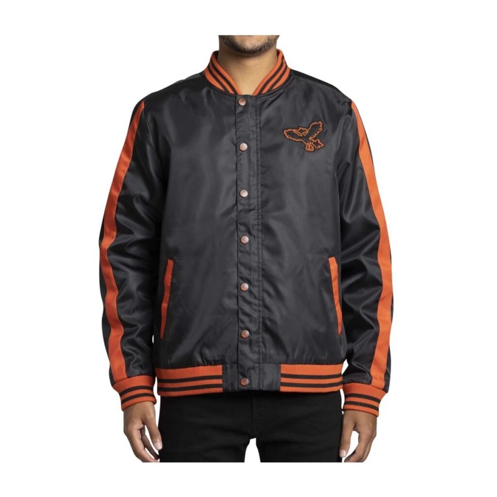 fb0ee78d-69ed-579d-a039-6e9cbb3dfa51-1024x1024-1.jpg Moltres Pokémon Jackets Black Snap-Down Jacket – Adult - Image 1