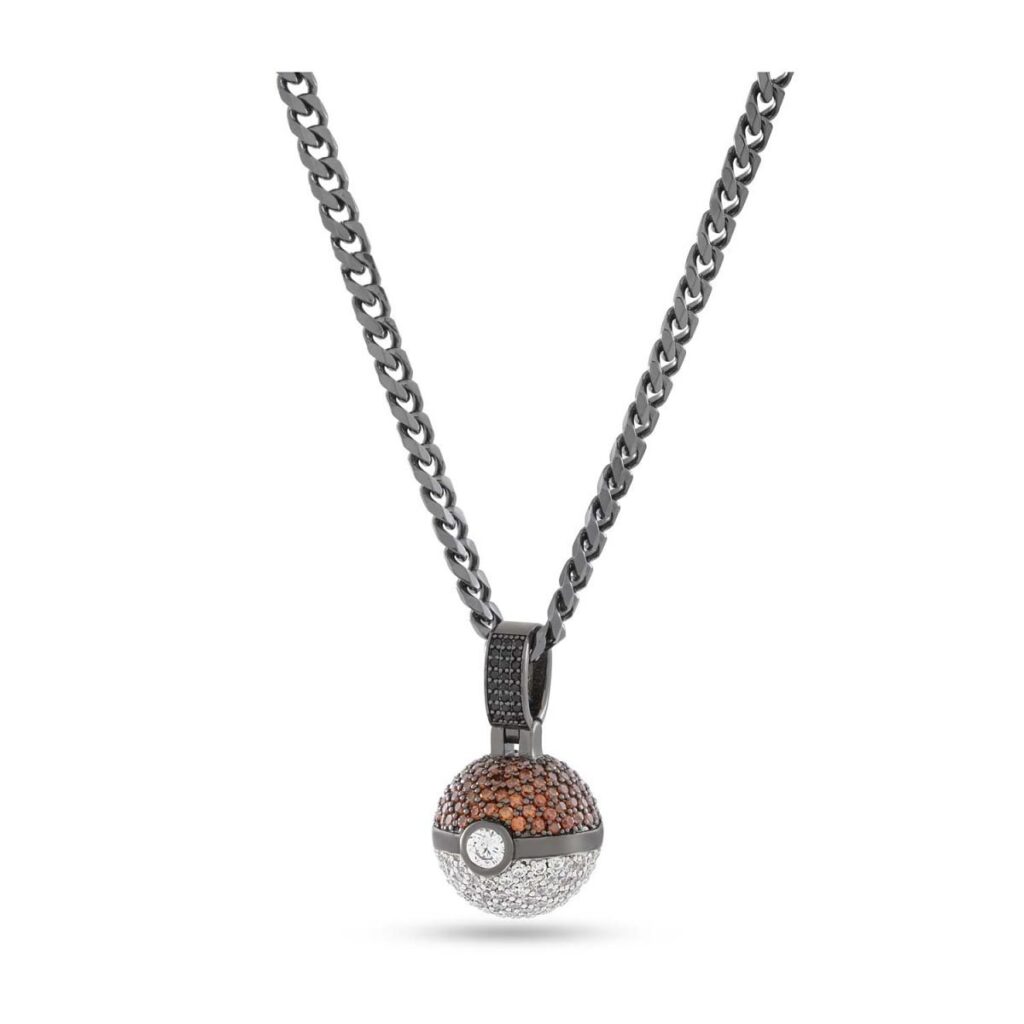 fd99188c-9d4f-518b-b3ca-290ef4ae822e-1024x1024-1.jpg Pokémon × King Ice: Poké Ball Necklace - Image 1
